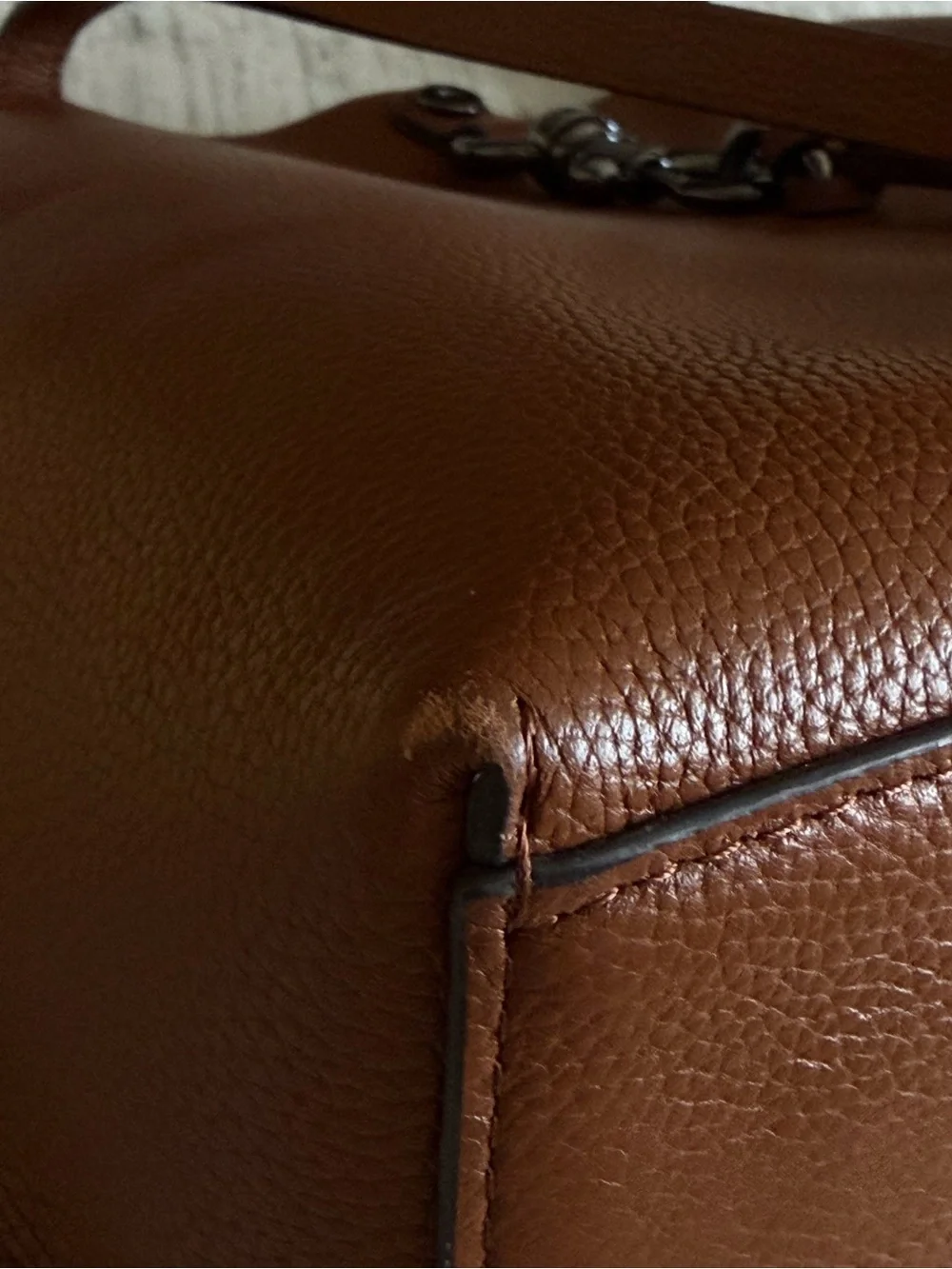 Rebecca Minkoff Brown Pebbled Leather Tote - Picture 11 of 11